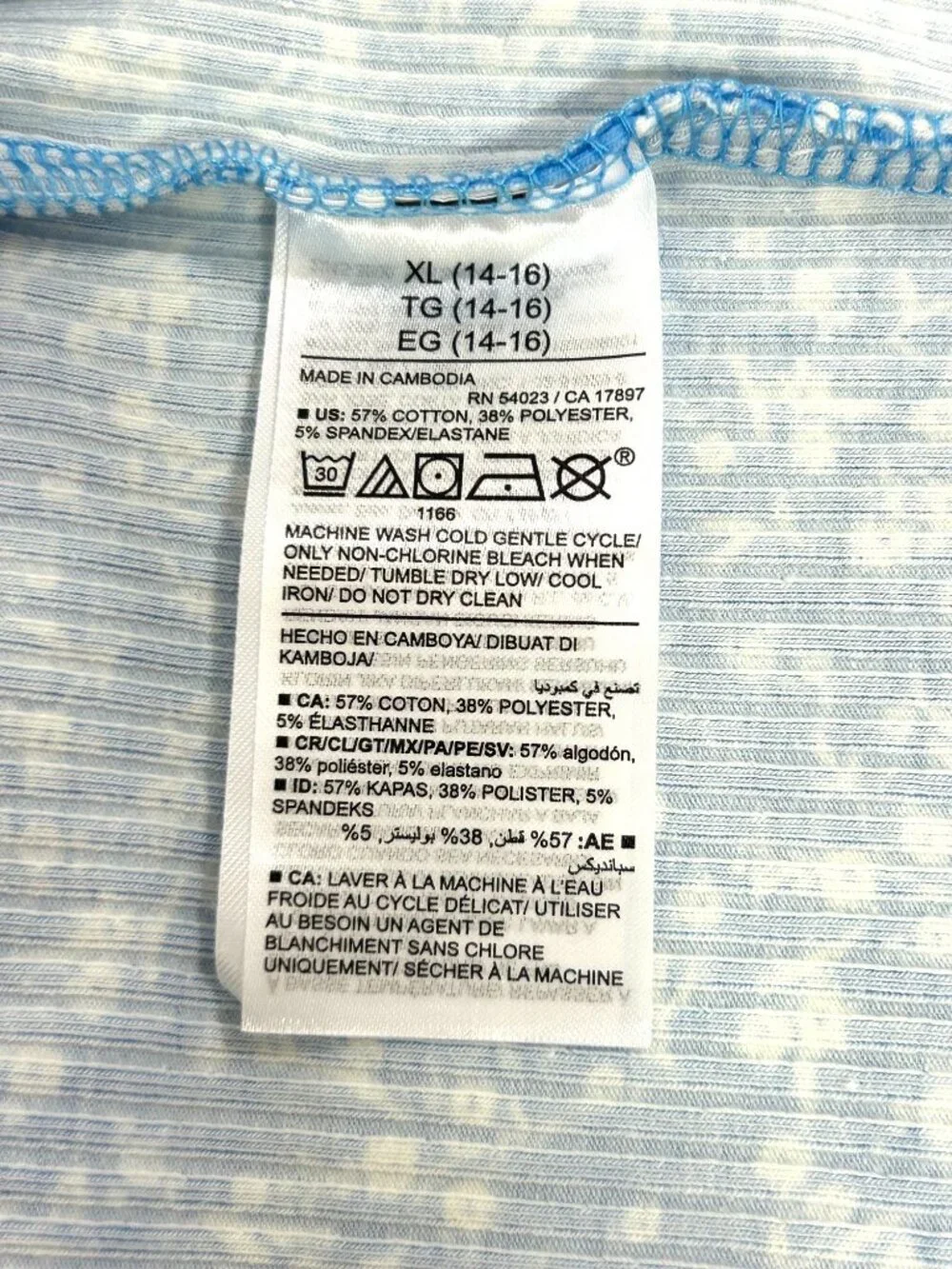 Old Navy Girls’ Sundress XL Blue White Floral Spaghetti Straps Peasant Ruffle